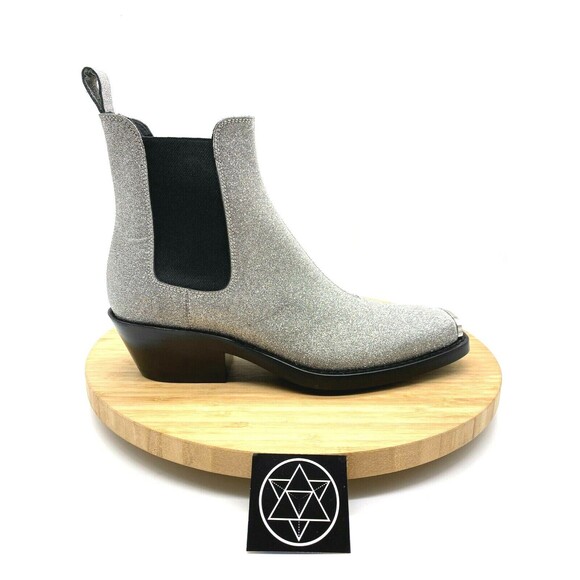 Calvin Klein X Raf Simons Boots Silver Western 205W39NYC Womens US 7 EUR 37.5 - Picture 10 of 12